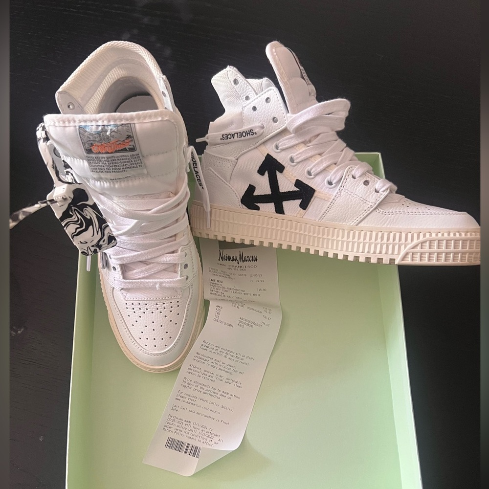 Off-White White High-Top 3.0 Sneakers Minimalist Design